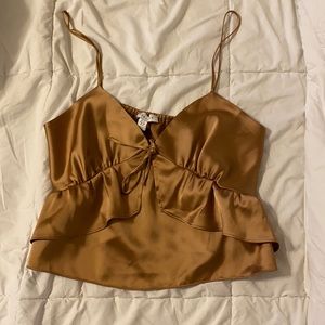 Beautiful Never Worn Silk Crop Top